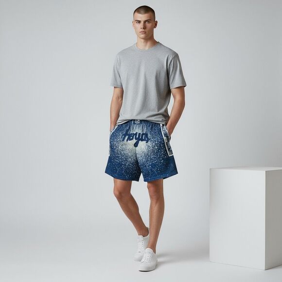 Mitchell & Ness Georgetown Hoyas NCAA Spray Paint Swingman Shorts Mens size XL - Picture 1 of 10